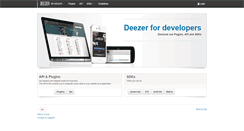 Desktop Screenshot of developers.deezer.com